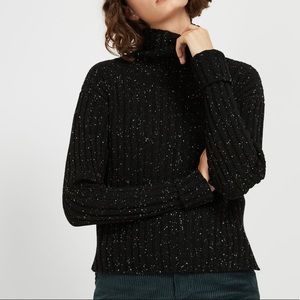 Frank and Oak Donegal Black Speckled Sweater